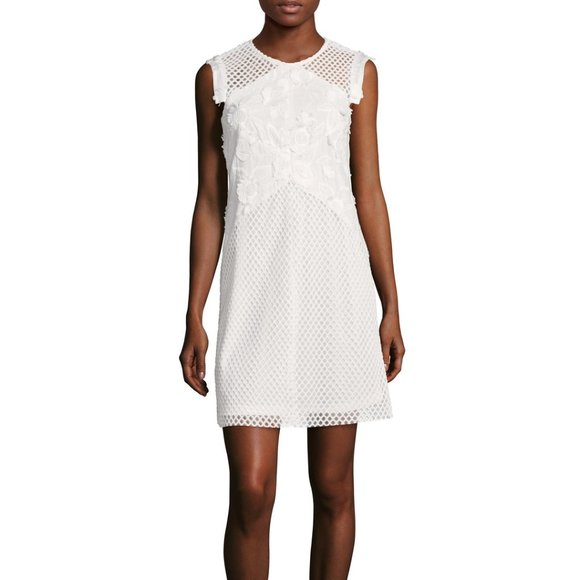 Julia Jordan New Eyelet 3D Applique Lace Dress NWT White Women's 12 CHIC 🎉HP🎉 - Picture 5 of 12